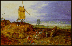 Jan Bruegel il vecchio - Paesaggio con mulini a vento